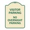 Signmission Visitor Parking No Overnight Parking Heavy-Gauge Aluminum Sign, 24" x 18", TG-1824-22731 A-DES-TG-1824-22731 - alternate 1
